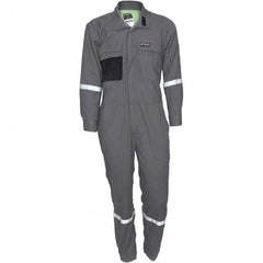 MCR Safety - Size 42 Regular Gray ASTM F1506 8.9 Cal/Cm2 CAT2 NFPA 2112 UL Certified NFPA 70E Flame Resistant/Retardant Coveralls - All Tool & Supply