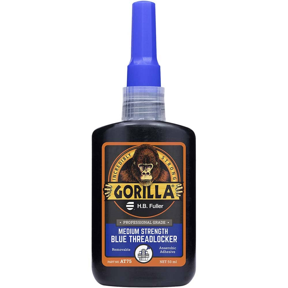 GorillaPro - 50 mL Bottle, Blue, Medium Strength Threadlocker - All Tool & Supply