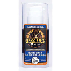 GorillaPro - 35 mL Pump Bottle, Blue Gel, Medium Strength Threadlocker - All Tool & Supply