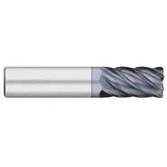 Corner Radius End Mill: 3/8″ Dia, 1/2″ LOC, 1/64″ Radius, 6 Flutes, Solid Carbide 2″ OAL, 3/8″ Shank Dia, 38 ° Helix, AlCromax Coated, Corner Radius End, Centercutting