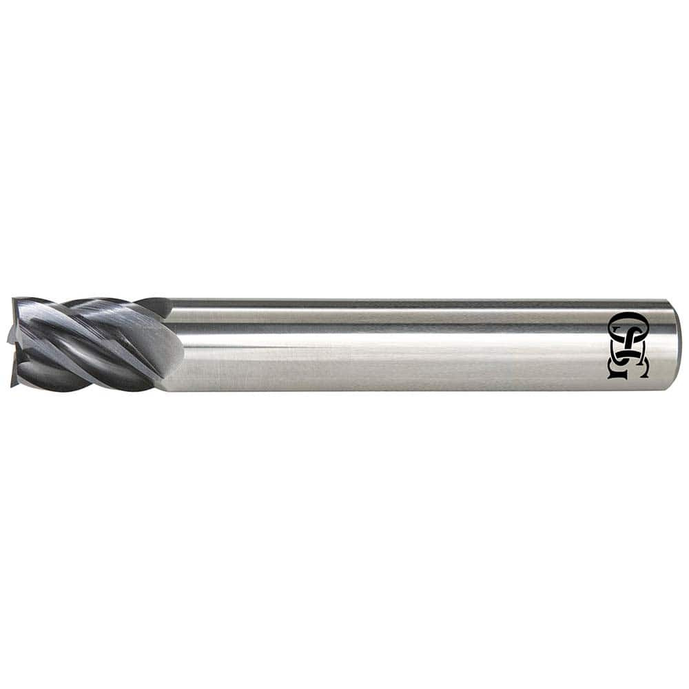 Square End Mill: 3/16'' Dia, 15/64'' LOC, 3/16'' Shank Dia, 3'' OAL, 5 Flutes, Solid Carbide Single End, EXO Finish, Helical Flute, 40 ° Helix, Centercutting, RH Cut, RH Flute, Series VGM5-LN