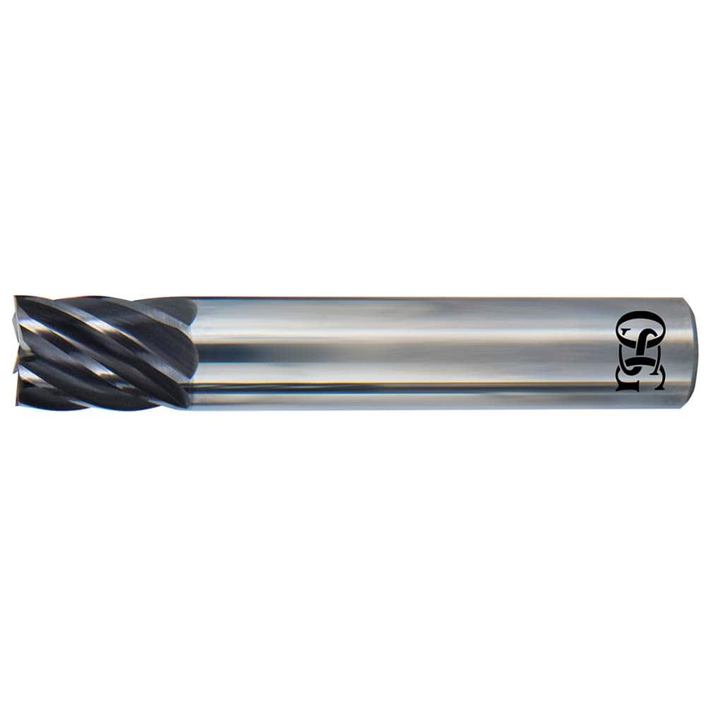 Corner Radius End Mill: 5/16″ Dia, 1-1/4″ LOC, 0.02″ Radius, 7 Flutes, Solid Carbide 3″ OAL, 5/16″ Shank Dia, 36 ° Helix, EXO Coated, Corner Radius End, Series VGM7