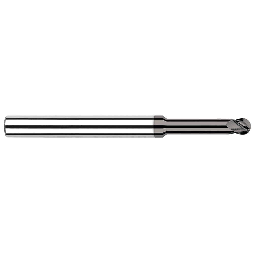 Harvey Tool - Ball End Mills; Mill Diameter (Inch): 5/64 ; Mill Diameter (Decimal Inch): 0.0780 ; Number of Flutes: 4 ; Length of Cut (Decimal Inch): 0.1170 ; Material: Solid Carbide ; Overall Length (Inch): 2-1/2 - Exact Industrial Supply