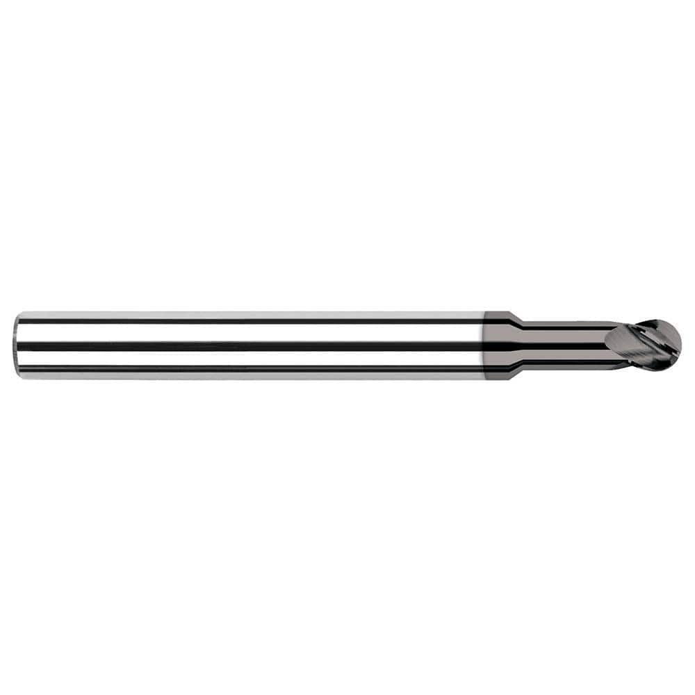 Harvey Tool - Ball End Mills; Mill Diameter (Inch): 3/32 ; Mill Diameter (Decimal Inch): 0.0930 ; Number of Flutes: 4 ; Length of Cut (Inch): 9/64 ; Length of Cut (Decimal Inch): 0.1400 ; Material: Solid Carbide - Exact Industrial Supply