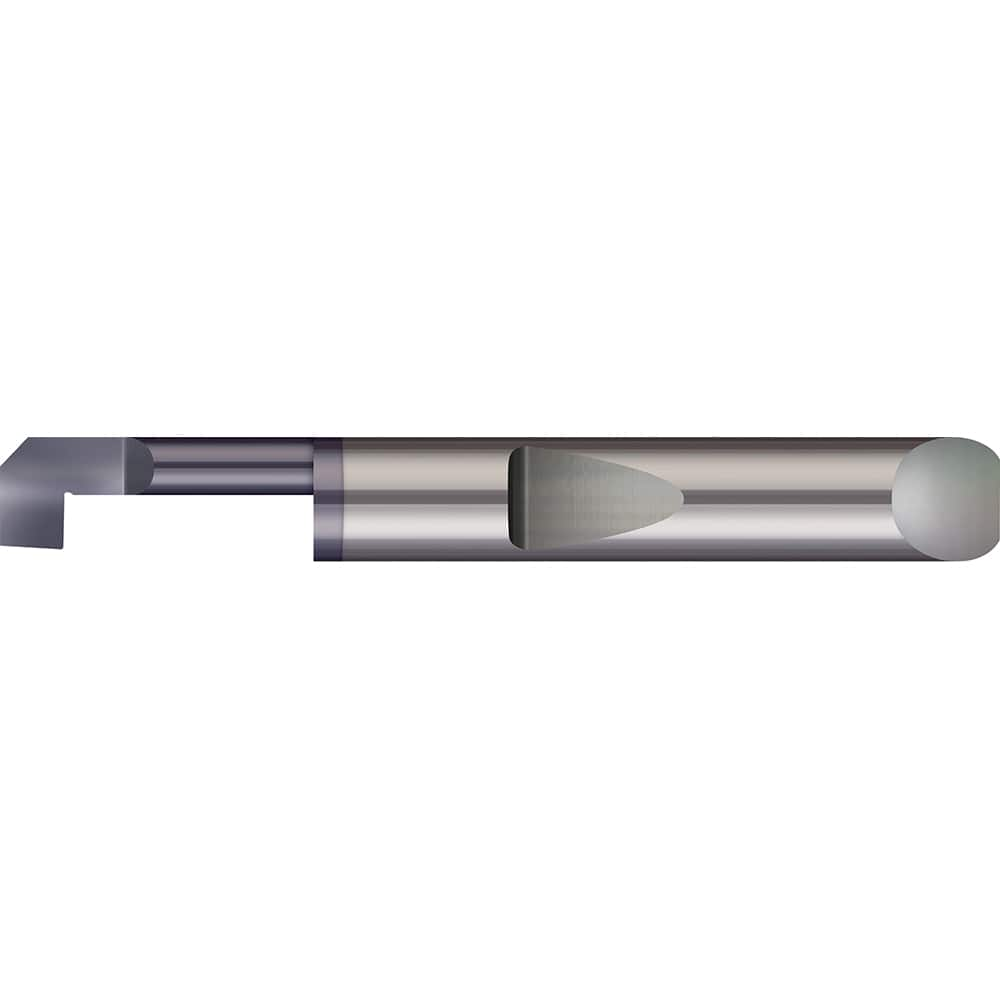 Micro 100 - Boring Bars; Minimum Bore Diameter (Decimal Inch): 0.1560 ; Minimum Bore Diameter (Inch): 5/32 ; Maximum Bore Depth (Decimal Inch): 0.7500 ; Maximum Bore Depth (Inch): 3/4 ; Material: Solid Carbide ; Boring Bar Type: Back Boring - Exact Industrial Supply