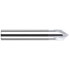 Harvey Tool - 1/8" Diam 45°/135° 2-Flute Single End Solid Carbide Chamfer Mill - Exact Industrial Supply