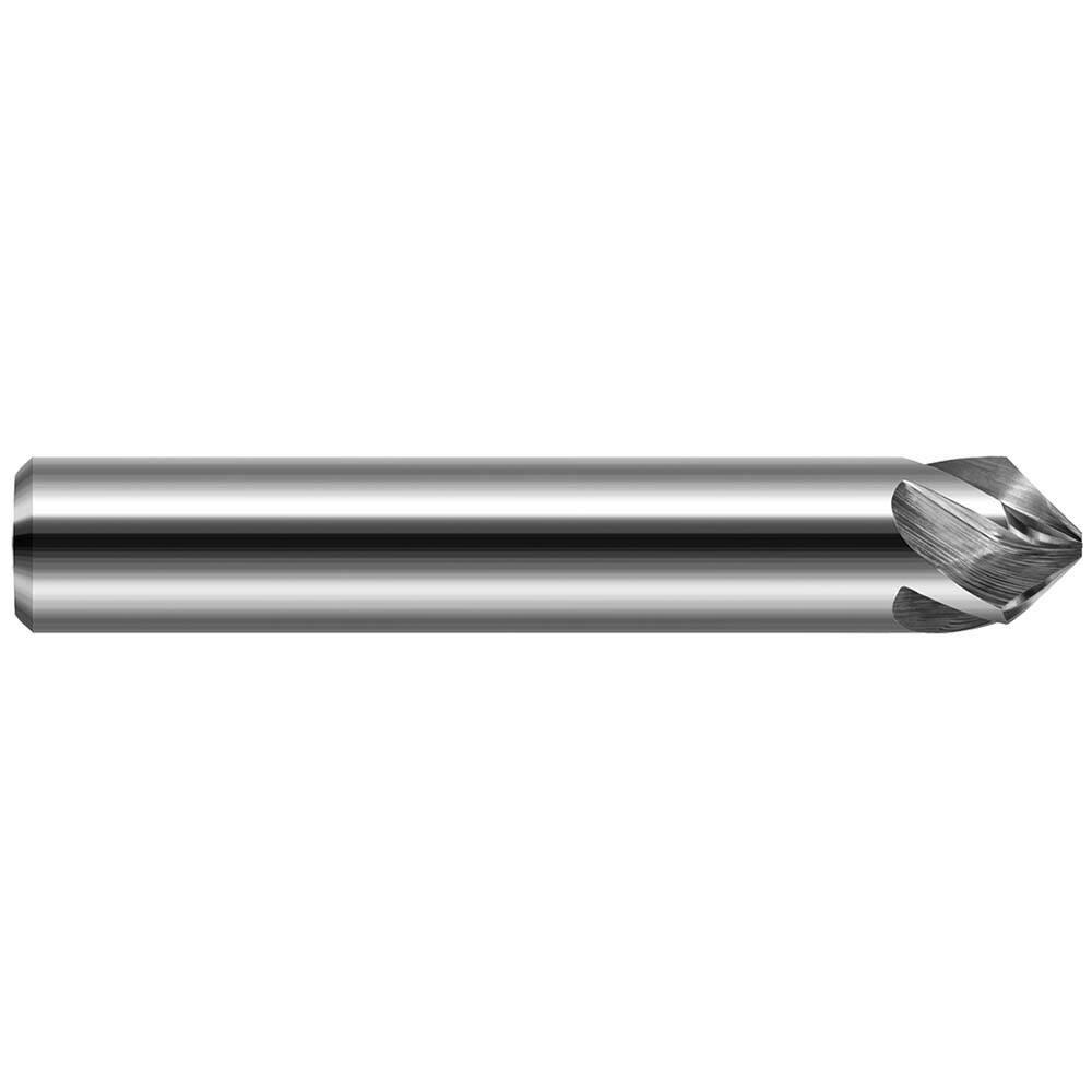 Harvey Tool - 3/4" Diam 90°/90° 3-Flute Single End Solid Carbide Chamfer Mill - Exact Industrial Supply