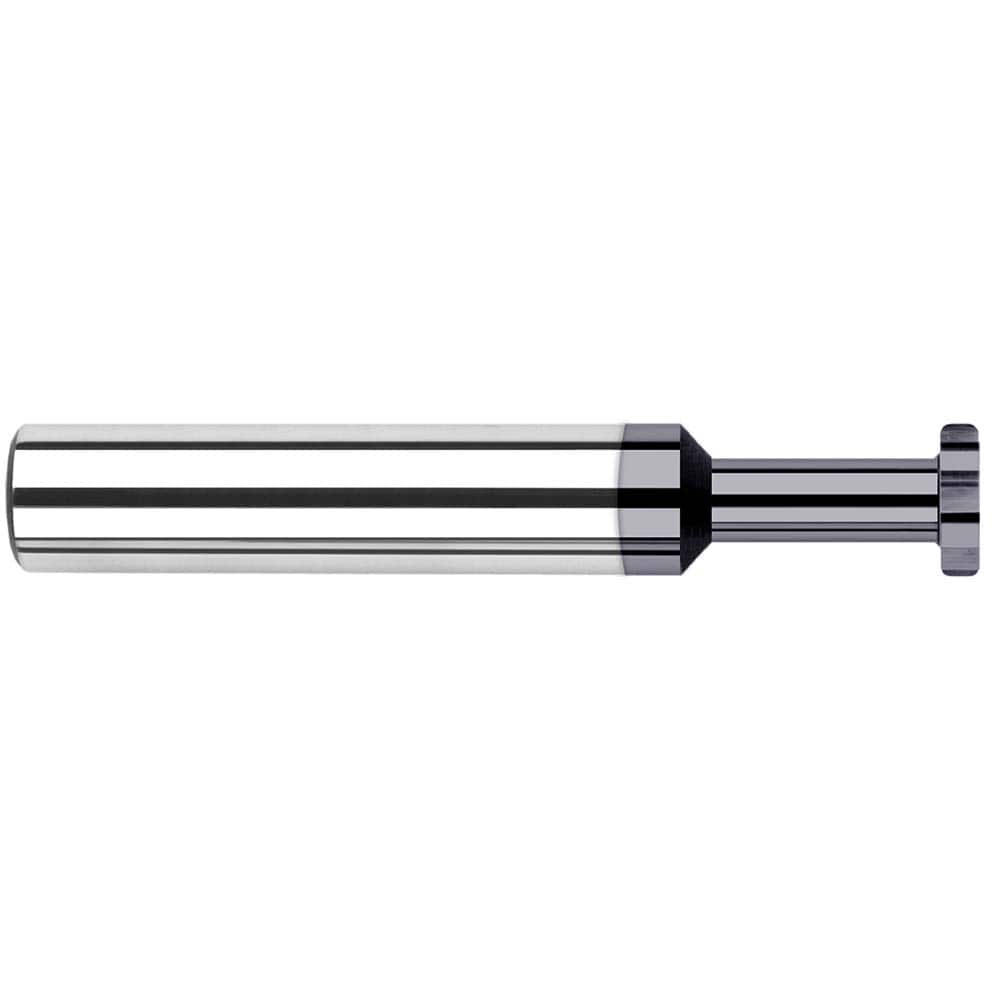 Harvey Tool - 1/4" Cut Diam, 3/32" Cut Width, 1/4" Shank, Straight-Tooth Woodruff Keyseat Cutter - Exact Industrial Supply