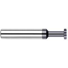 Harvey Tool - 1/4" Cut Diam, 1/16" Cut Width, 1/4" Shank, Straight-Tooth Woodruff Keyseat Cutter - Exact Industrial Supply