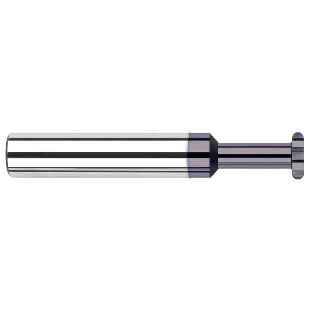 Harvey Tool - 1/2" Cut Diam, 1/8" Cut Width, 1/2" Shank, Straight-Tooth Woodruff Keyseat Cutter - Exact Industrial Supply