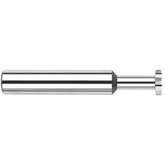 Harvey Tool - 1/2" Cut Diam, 1/8" Cut Width, 1/2" Shank, Straight-Tooth Woodruff Keyseat Cutter - Exact Industrial Supply