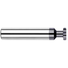 Harvey Tool - 1/8" Cut Diam, 1/32" Cut Width, 1/8" Shank, Straight-Tooth Woodruff Keyseat Cutter - Exact Industrial Supply