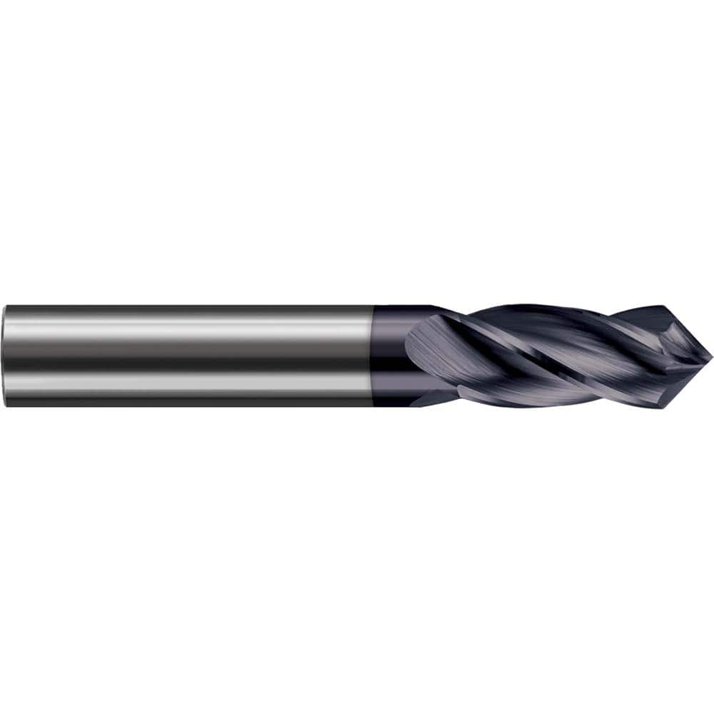 Drill Mill: 3/16″ Dia, 5/8″ LOC, 4 Flutes, 82 ° Point, Solid Carbide 2″ OAL, 3/16″ Shank Dia, AlTiN Nano Finish