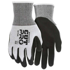 MCR Safety - Size L, ANSI Cut Lvl A4, Abrasion Lvl 5, Nitrile Coated Cut & Puncture Resistant Gloves - Exact Industrial Supply