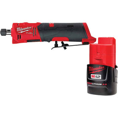 Milwaukee Tool - 1/4" Collet, 20,000 RPM, Straight, Electric Die Grinder - Exact Industrial Supply