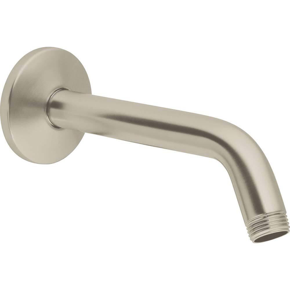 Grohe - Shower Supports & Kits; Type: Shower Arm ; Length (Inch): 6.625 ; Material: Metal ; Diameter (Inch): 0.5 ; Finish/Coating: Brushed; Nickel - Exact Industrial Supply