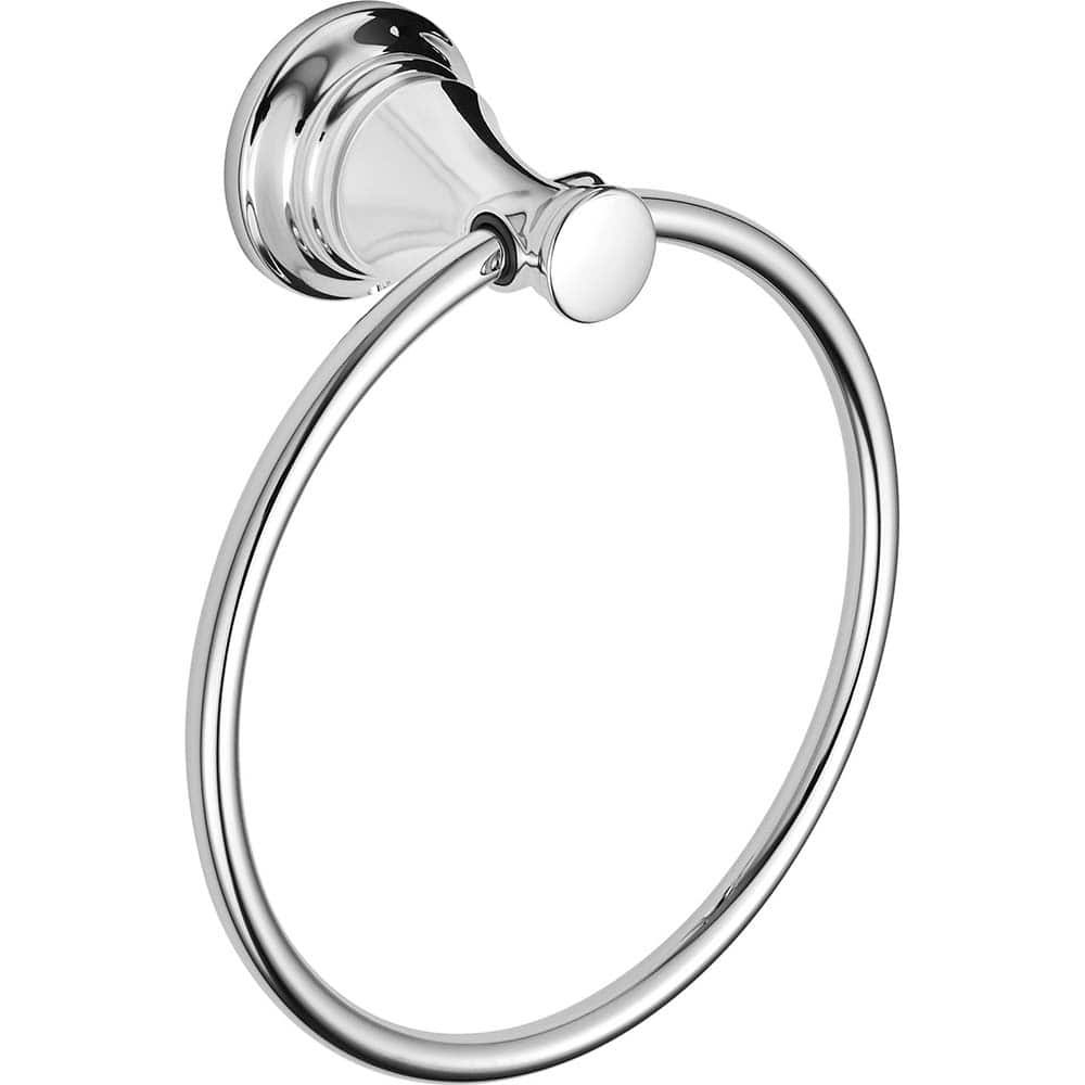 American Standard - Washroom Shelves, Soap Dishes & Towel Holders; Type: Towel Ring ; Material: Metal ; Length (Inch): 8-1/4 ; Width (Inch): 8-1/4 ; Depth (Inch): 2.875 ; Finish/Coating: Polished Chrome - Exact Industrial Supply