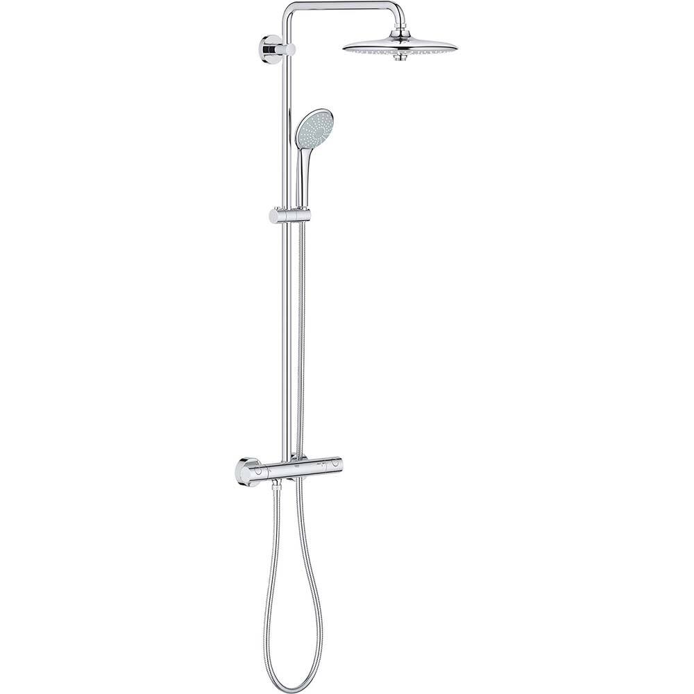 Grohe - Tub & Shower Faucets; Type: Shower System ; Style: Euphoria ; Design: Assembled Package ; Material: Metal ; Handle Type: Knob ; Handle Material: Metal - Exact Industrial Supply