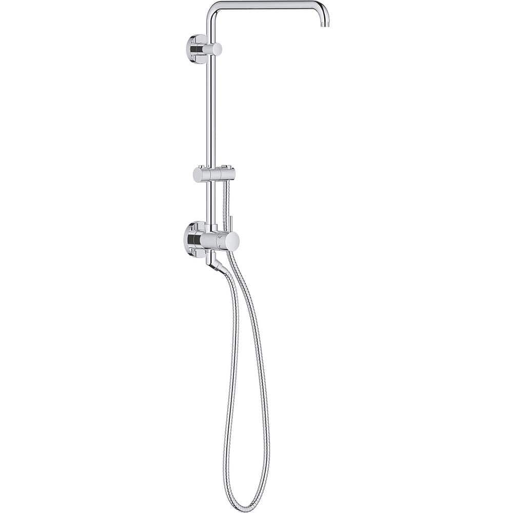 Grohe - Tub & Shower Faucets; Type: Shower System ; Style: Retro-Fit ; Design: Assembled Package ; Material: Metal ; Handle Type: Lever ; Handle Material: Metal - Exact Industrial Supply