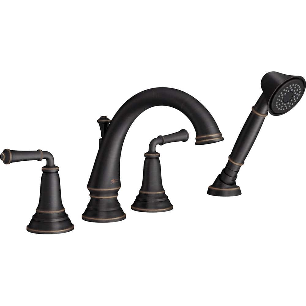 American Standard - Tub & Shower Faucets; Type: Tub Faucet with personal shower ; Style: Delancey ; Design: Ceramic Mixing Cartridge ; Material: Brass ; Handle Type: Lever ; Handle Material: Metal - Exact Industrial Supply