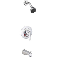 American Standard - Tub & Shower Faucets; Type: Bath and Shower Trim kit ; Style: Colony Soft ; Design: Ceramic Mixing Cartridge ; Material: Plastic ; Handle Type: Lever ; Handle Material: Metal - Exact Industrial Supply