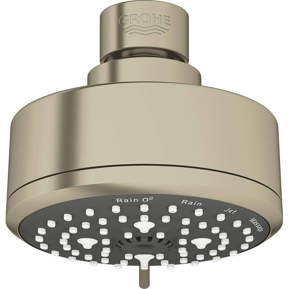 Grohe - Shower Heads & Accessories; Type: Shower Head ; Material: Metal ; GPM: 1.75 ; Face Diameter: 4 (Inch); Finish/Coating: Polished Chrome ; Settings: Spray, Pulse, Combination Pulse-Massage - Exact Industrial Supply