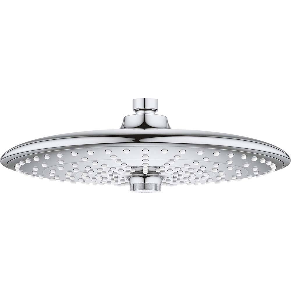 Grohe - Shower Heads & Accessories; Type: Shower Head ; Material: Metal ; GPM: 2.50 ; Face Diameter: 10 (Inch); Finish/Coating: Polished Chrome ; Settings: Spray, Pulse, Combination Pulse-Massage - Exact Industrial Supply