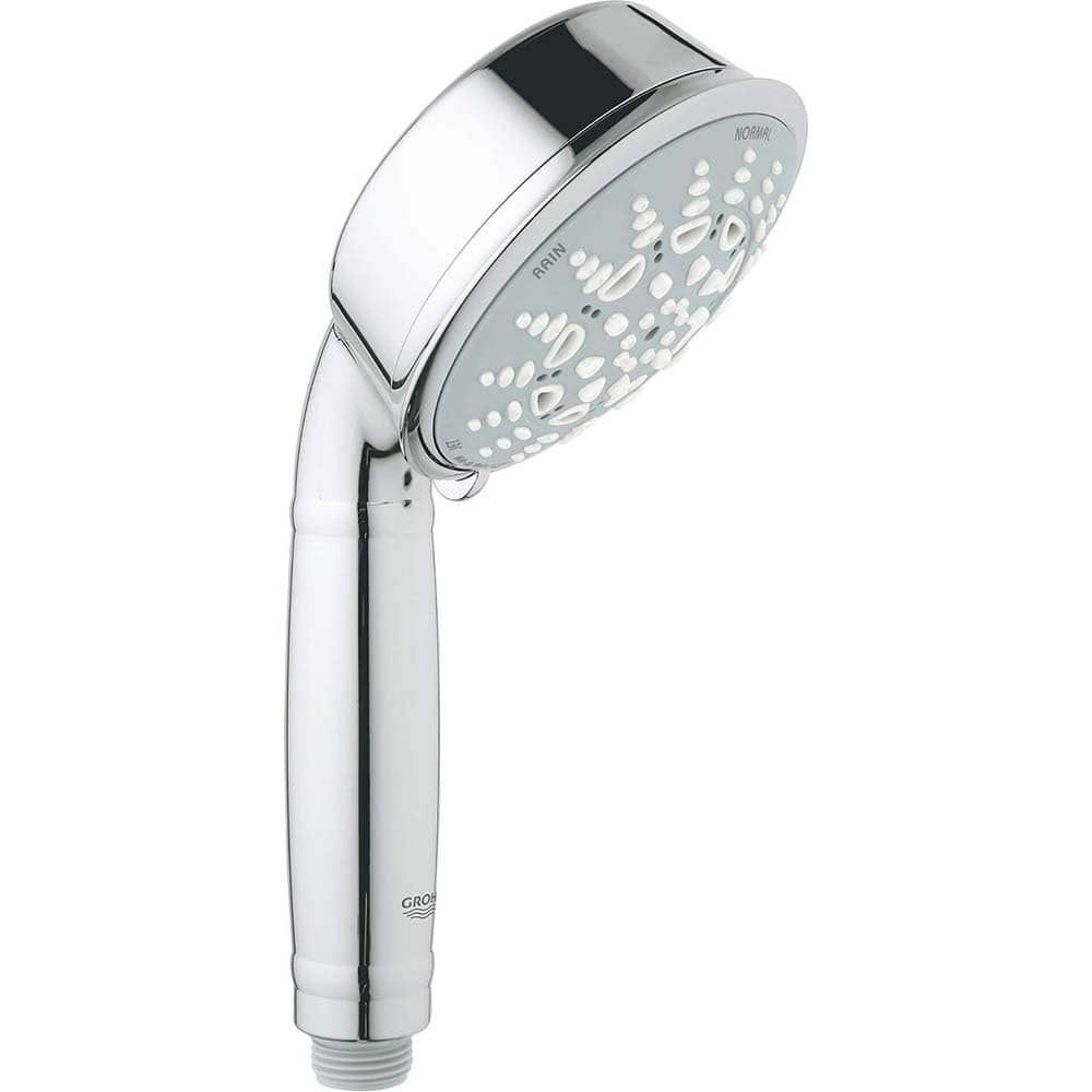 Grohe - Shower Heads & Accessories; Type: Hand Shower ; Material: Metal ; GPM: 2.50 ; Face Diameter: 4 (Inch); Finish/Coating: Polished Chrome ; Settings: Spray, Pulse, Combination Pulse-Massage - Exact Industrial Supply