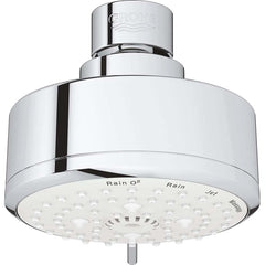 Grohe - Shower Heads & Accessories; Type: Shower Head ; Material: Metal ; GPM: 1.75 ; Face Diameter: 4 (Inch); Finish/Coating: Polished Chrome ; Settings: Spray, Pulse, Combination Pulse-Massage - Exact Industrial Supply