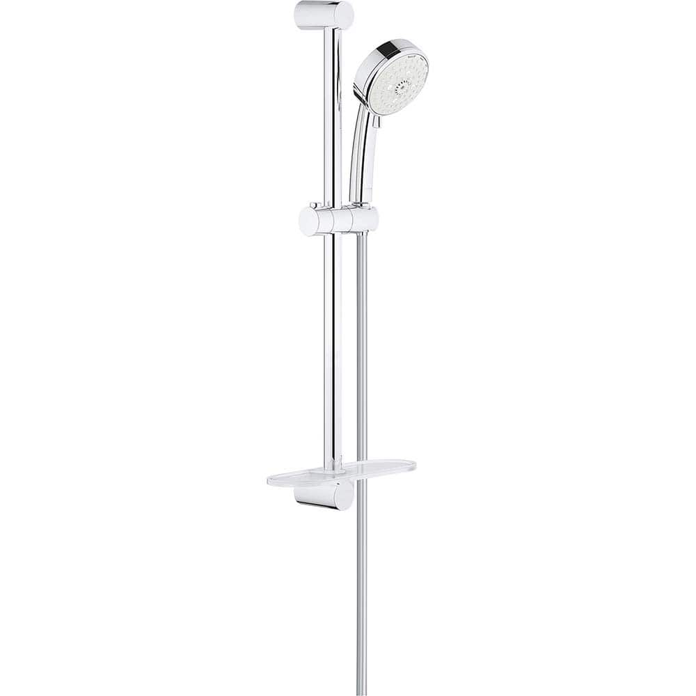 Grohe - Shower Heads & Accessories; Type: Hand Shower ; Material: Metal ; GPM: 2.50 ; Face Diameter: 4 (Inch); Finish/Coating: Polished Chrome ; Settings: Spray, Pulse, Combination Pulse-Massage - Exact Industrial Supply