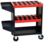 Tool Storage Cart - Holds 36 Pcs. 50 Taper - Black/Red - All Tool & Supply