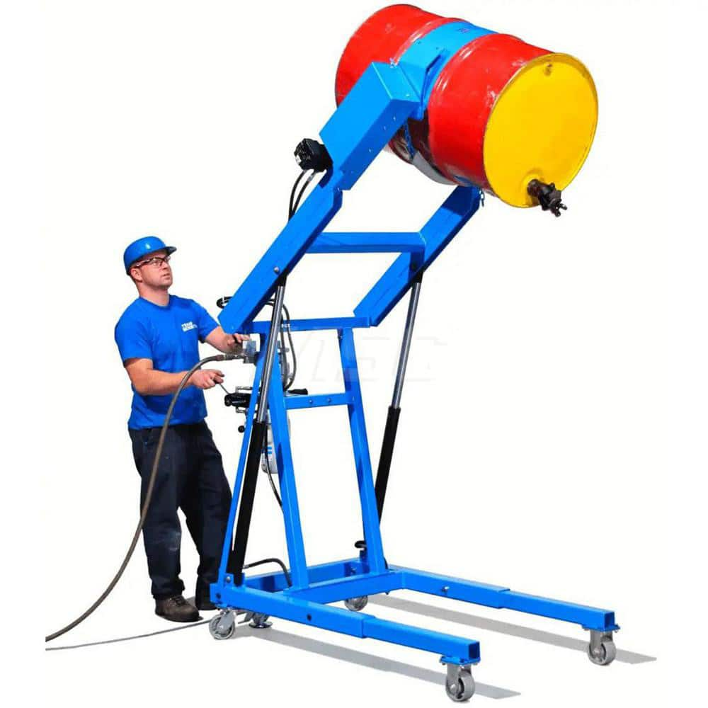 Hydra-Lift Karrier: (1) 55 gal Drum, 1,200 lb Capacity 35″ Wide, 65.375″ Deep, 53.5″ High