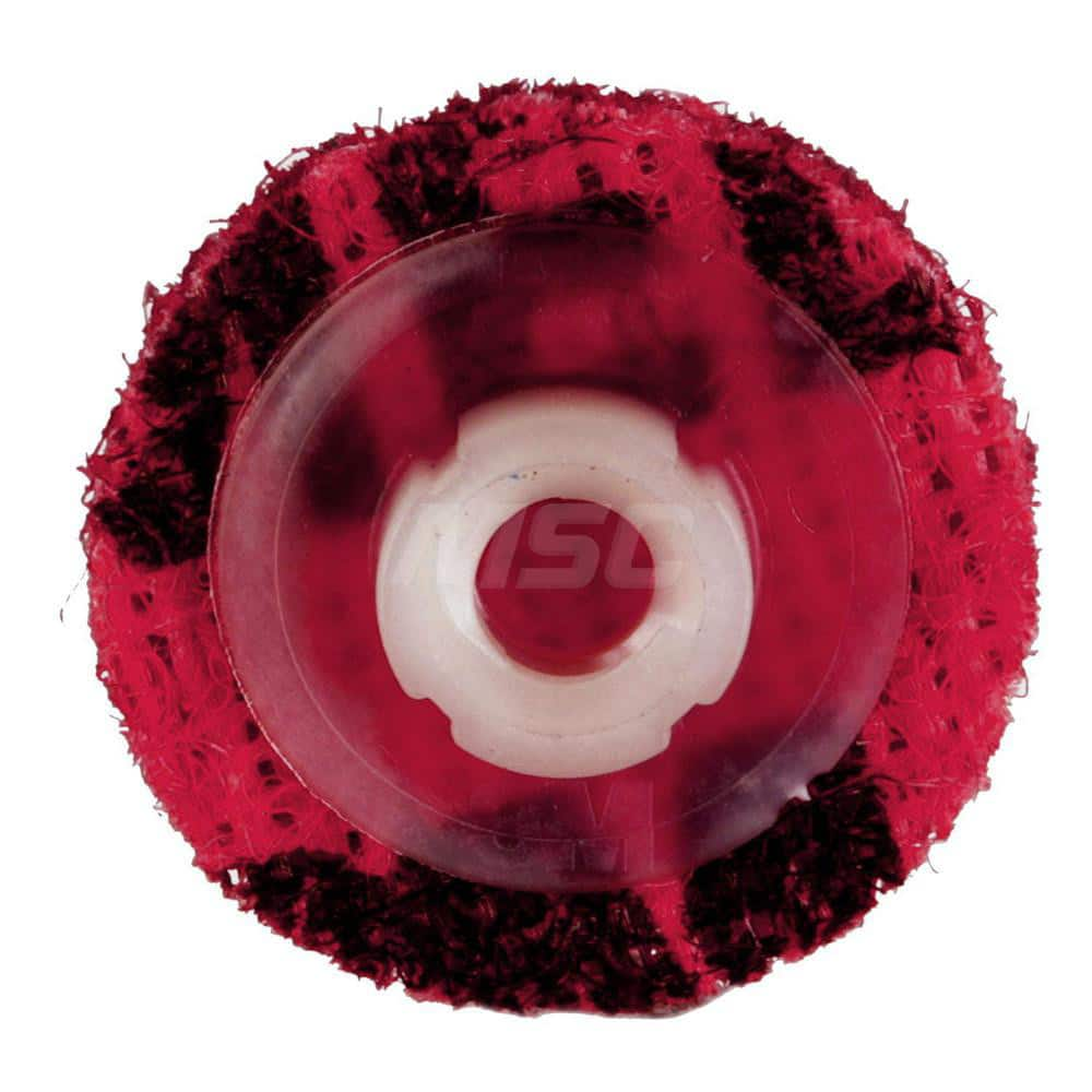 Quick-Change Disc: Roloc TS, 1″ Disc Dia, Ceramic, Non-Woven Red, Non-Woven Backed, 30,000 RPM