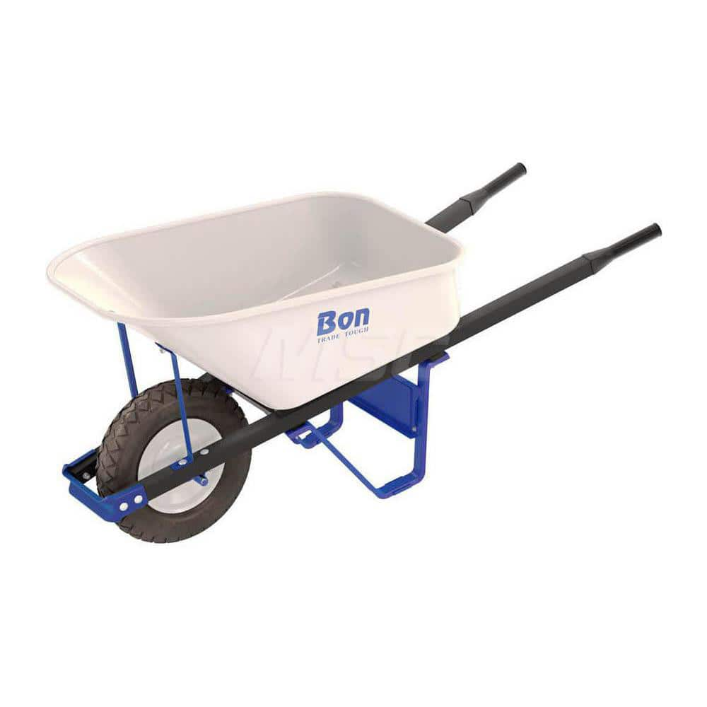 Wheelbarrows; Volume Capacity: 6.0; Load Capacity: 250; Wheel Type: Flat-Free Wheel; Wheel Material: Rubber; Tray Material: Steel; Handle Material: Steel; Capacity (Lb.): 6.0