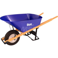 Wheelbarrows; Volume Capacity: 6.0; Load Capacity: 250; Wheel Type: Flat-Free Wheel; Wheel Material: Rubber; Tray Material: Steel; Handle Material: Wood; Capacity (Lb.): 6.0