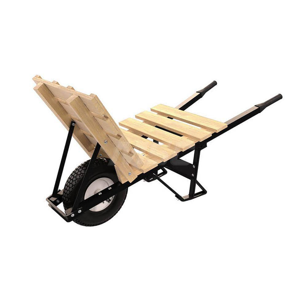 Wheelbarrows; Volume Capacity: 6.0; Load Capacity: 250; Wheel Type: Flat-Free Wheel; Wheel Material: Rubber; Tray Material: Wood; Handle Material: Steel; Capacity (Lb.): 6.0