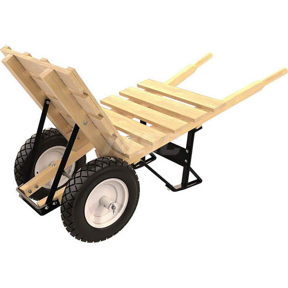 Wheelbarrows; Volume Capacity: 6.0; Load Capacity: 250; Wheel Type: Flat-Free Wheel; Wheel Material: Rubber; Tray Material: Wood; Handle Material: Wood; Capacity (Lb.): 6.0