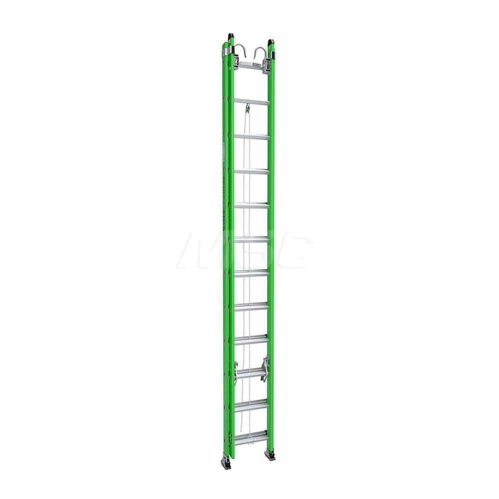 Extension Ladders; Type: Extension Ladder; Material: Fiberglass; Working Length: 25 Feet; Load Capacity (Lb.): 375; Extended Ladder Height: 28; Step Material: Aluminum; Step Ladder Height: 17.42; Overall Depth: 6 in; Number Of Steps: 24; Ladder Rating: Ty