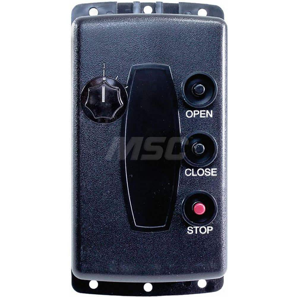 Garage Door Hardware; Type: Radio Transmitter, 3,18 MHz Stationary, 3 Door, 3 Button; For Use With: Commercial Doors; Material: Plastic; Overall Length: 2.36; Overall Width: 7; Overall Height: 3.625; Number of Buttons: 3; Includes: Compatible with 3 Chann