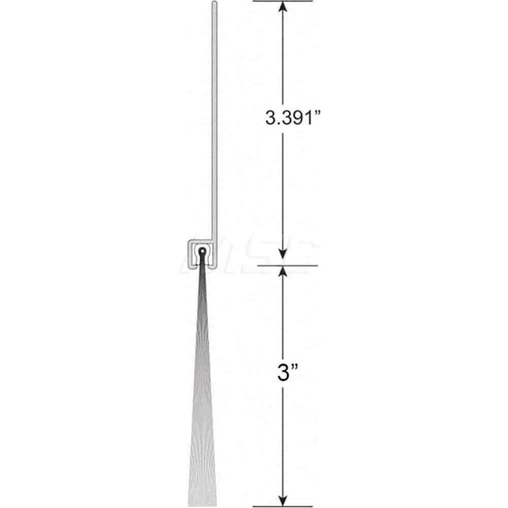 Sweeps & Seals; Product Type: Garage & Dock Door Sweep with Weather Seal; Flange Material: Anodized Aluminum; Overall Height: 4.5; Bristle Length: 1.5; Flange Width: 3.0000; Bristle Material: Polypropylene; Overall Length (Inch): 7.83; Length (Inch): 7.83