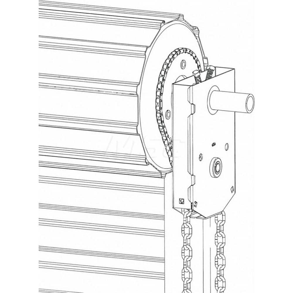 Manual Garage Door Chain Hoist: 40 lb Working Load Limit, 15' Max Lift 40 lb Pull to Lift Load