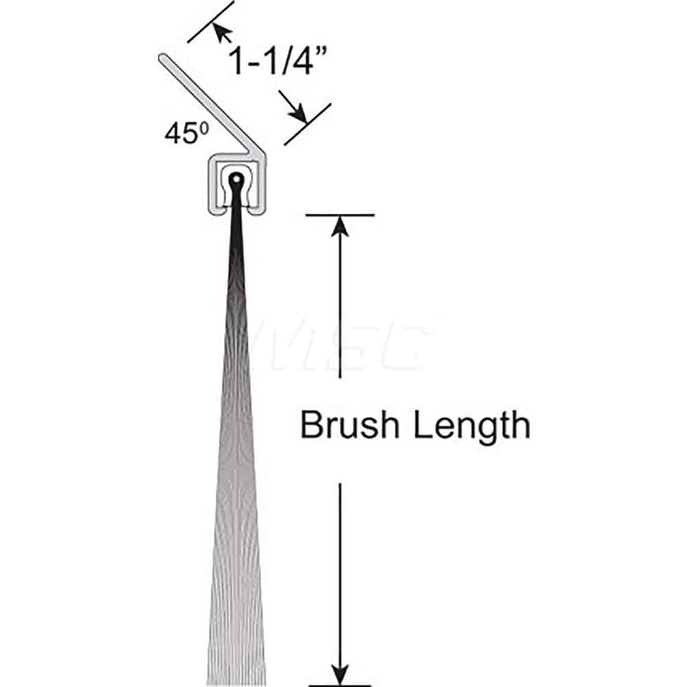 Sweeps & Seals; Product Type: Garage & Dock Door Sweep with Weather Seal; Flange Material: Anodized Aluminum; Overall Height: 3.25; Bristle Length: 2; Flange Width: 1.2500; Bristle Material: Polypropylene; Overall Length (Inch): 14.00; Length (Inch): 14.0