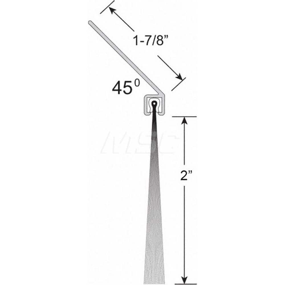 Sweeps & Seals; Product Type: Garage & Dock Door Sweep with Weather Seal; Flange Material: Anodized Aluminum; Overall Height: 3.875; Bristle Length: 2; Flange Width: 1.8750; Bristle Material: Nylon; Overall Length (Inch): 14.00; Length (Inch): 14.00; Over