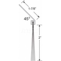 Sweeps & Seals; Product Type: Garage & Dock Door Sweep with Weather Seal; Flange Material: Anodized Aluminum; Overall Height: 3.875; Bristle Length: 2; Flange Width: 1.8750; Bristle Material: Nylon; Overall Length (Inch): 10.00; Length (Inch): 10.00; Over