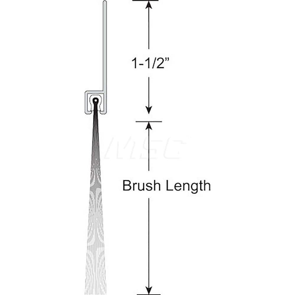 Sweeps & Seals; Product Type: Garage & Dock Door Sweep with Weather Seal; Flange Material: Anodized Aluminum; Overall Height: 4.5; Bristle Length: 3; Flange Width: 1.5000; Bristle Material: Polypropylene; Overall Length (Inch): 10.00; Length (Inch): 10.00