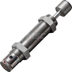 Standard-Duty Shock Absorber: 3.5 mm Rod Dia, 16.2 mm OD, 10 mm Stroke, M12 x 1 Thread 90.6 mm OAL, 9.8 lb Force