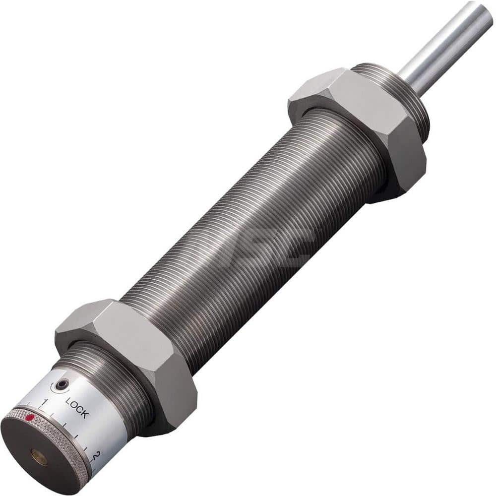 Standard-Duty Shock Absorber: 12 mm Rod Dia, 53.1 mm OD, 50 mm Stroke, M36 x 1.5 Thread 235 mm OAL, 68.6 lb Force