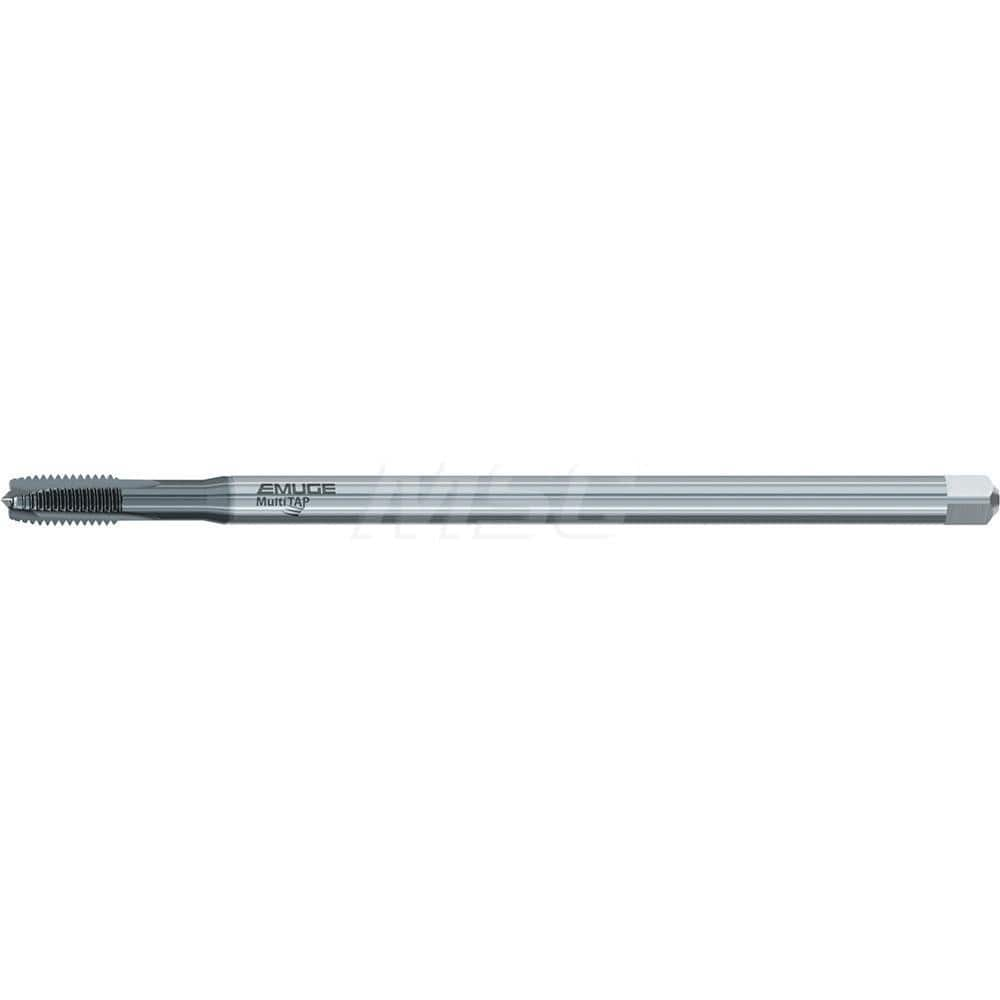 Extension Tap: M4 x 0.7, 3 Flutes, TiCN Finish, Cobalt, Long Reach 4-5 P, 13″ Thread Length, 6H Class of Fit