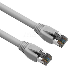 3' HD 24AWG AWG PVC Round Solid Straight Twisted-Pair (UTP/STP) CAT8 Ethernet Cable Double Shielded Braid, Flexible