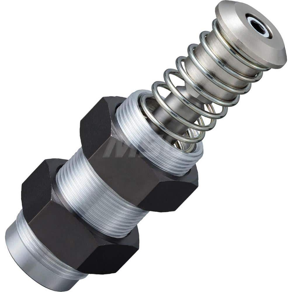 Standard-Duty Shock Absorber: 12 mm Rod Dia, 41.6 mm OD, 20 mm Stroke, M30 x 1.5 Thread 107 mm OAL, 68.6 lb Force